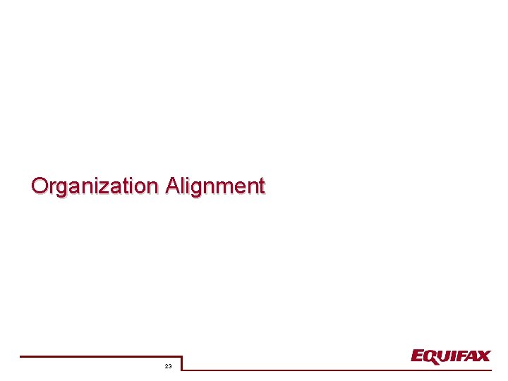 Organization Alignment 23 
