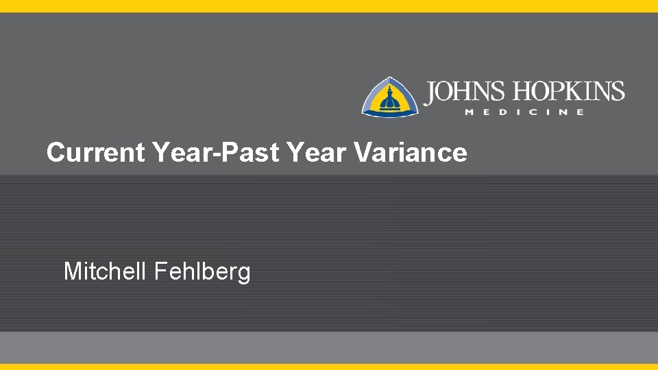 Current Year-Past Year Variance Mitchell Fehlberg 