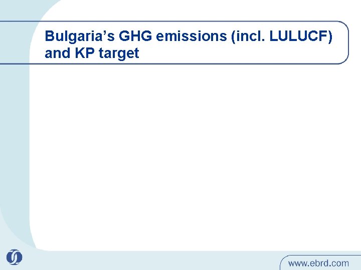 Bulgaria’s GHG emissions (incl. LULUCF) and KP target 