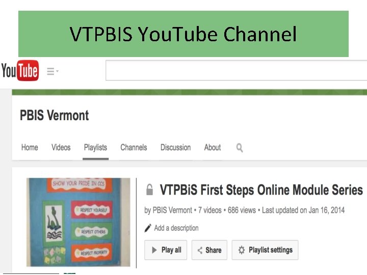 VTPBIS You. Tube Channel 