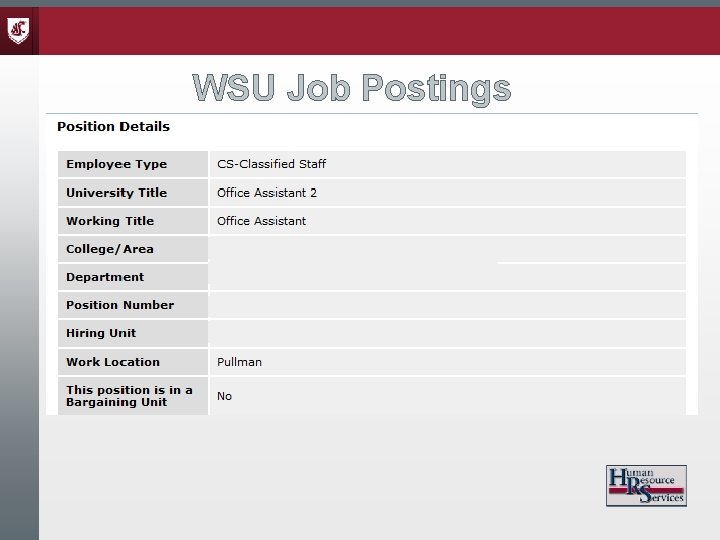 WSU Job Postings 