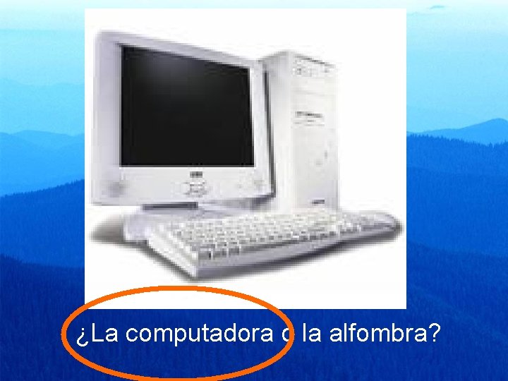 ¿La computadora o la alfombra? 