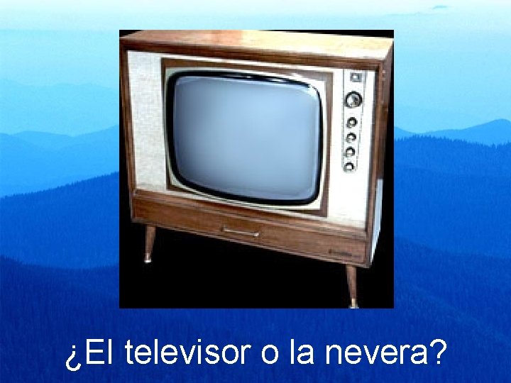 ¿El televisor o la nevera? 