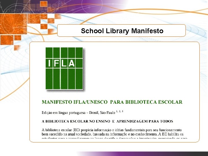 School Library Manifesto 