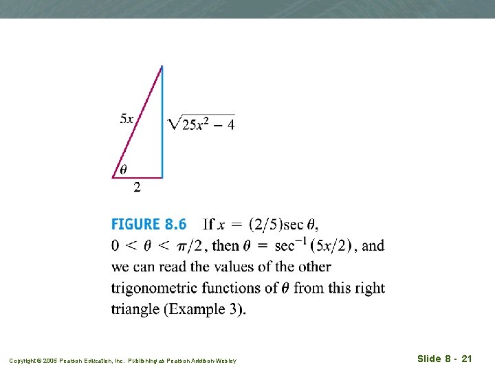 Copyright © 2005 Pearson Education, Inc. Publishing as Pearson Addison-Wesley Slide 8 - 21