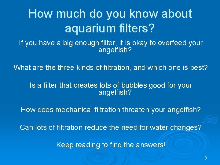 How much do you know about aquarium filters? If you have a big enough