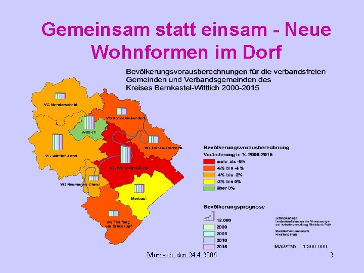 Gemeinsam statt einsam - Neue Wohnformen im Dorf Morbach, den 24. 4. 2006 2