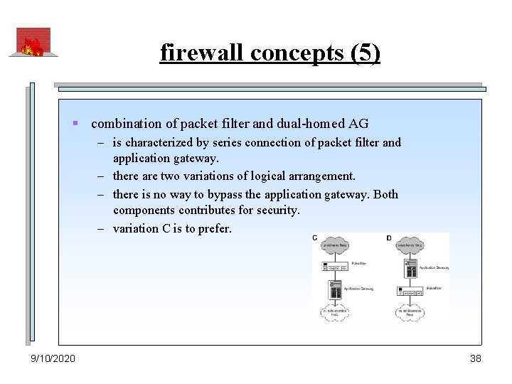 firewall concepts (5) § combination of packet filter and dual-homed AG – is characterized