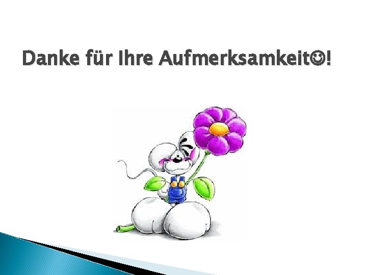 Danke für Ihre Aufmerksamkeit ! 