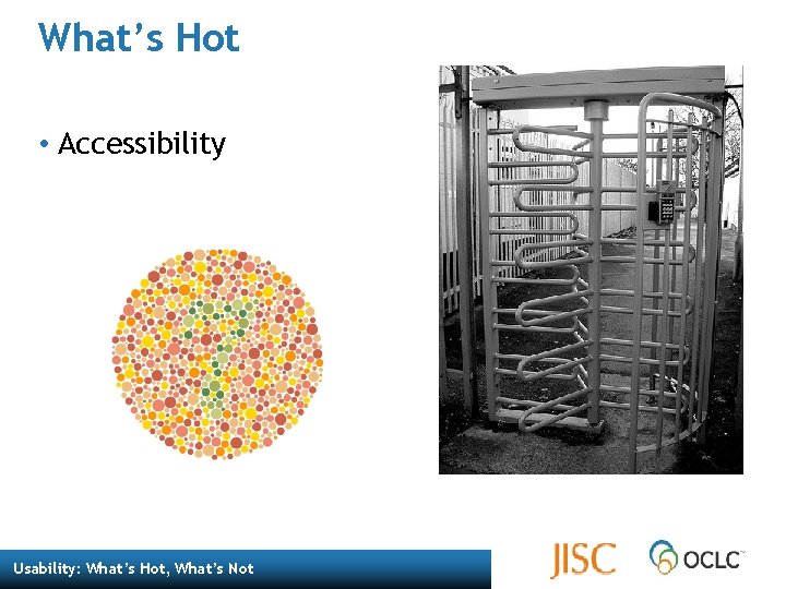 What’s Hot • Accessibility Usability: What’s Hot, What’s Not 