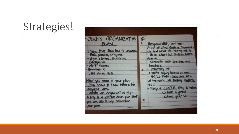 Strategies! 20 Strategies! 20