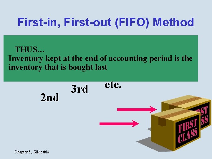 ACCOUNTING FOR INVENTORIES LEARNING OBJECTIVES 1 Understand concepts