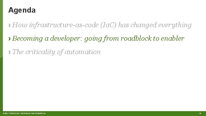 Agenda › How infrastructure-as-code (Ia. C) has changed everything › Becoming a developer: going