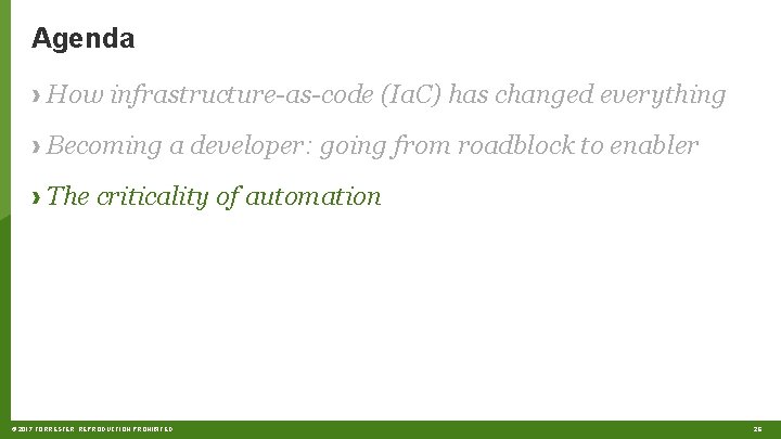 Agenda › How infrastructure-as-code (Ia. C) has changed everything › Becoming a developer: going