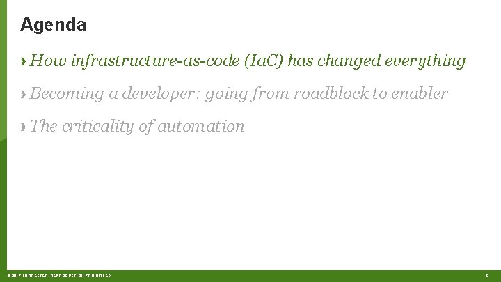 Agenda › How infrastructure-as-code (Ia. C) has changed everything › Becoming a developer: going