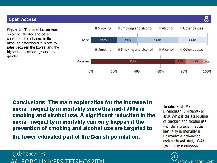 Conclusions: The main explanation for the increase in social inequality in mortality since the