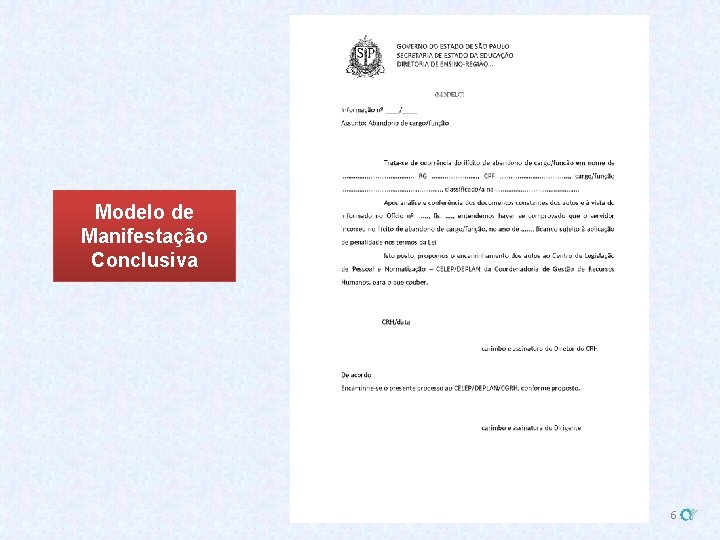 Modelo de Manifestação Conclusiva 6 
