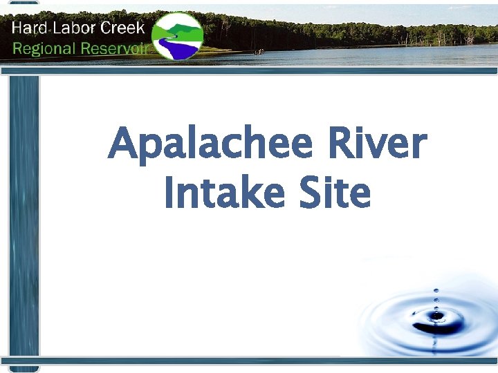Apalachee River Intake Site 