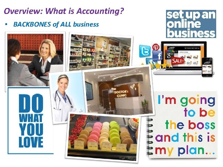Overview: What is Accounting? • BACKBONES of ALL business 