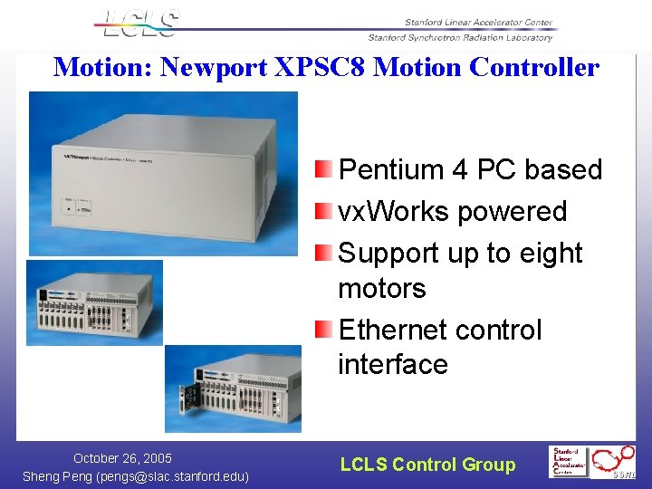 Motion: Newport XPSC 8 Motion Controller Pentium 4 PC based vx. Works powered Support