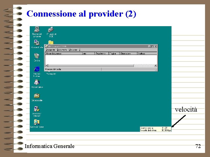 Connessione al provider (2) velocità Informatica Generale 72 