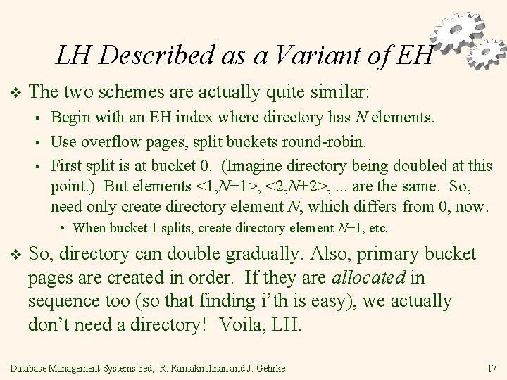 LH Described as a Variant of EH v The two schemes are actually quite