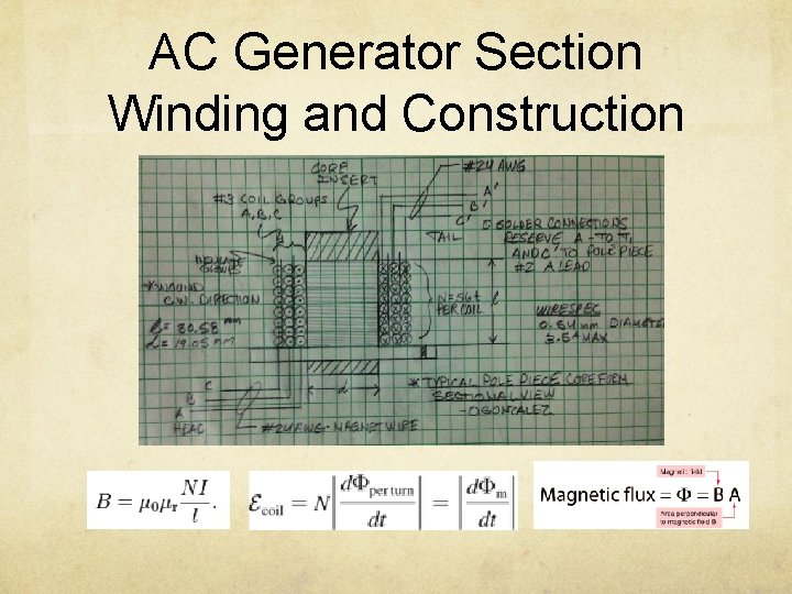 AC Generator Section Winding and Construction 