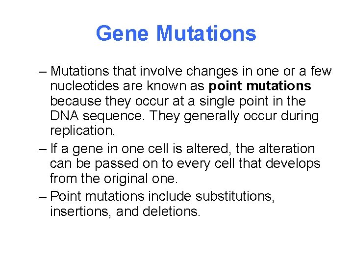 13 3 Mutations The sequence of bases in