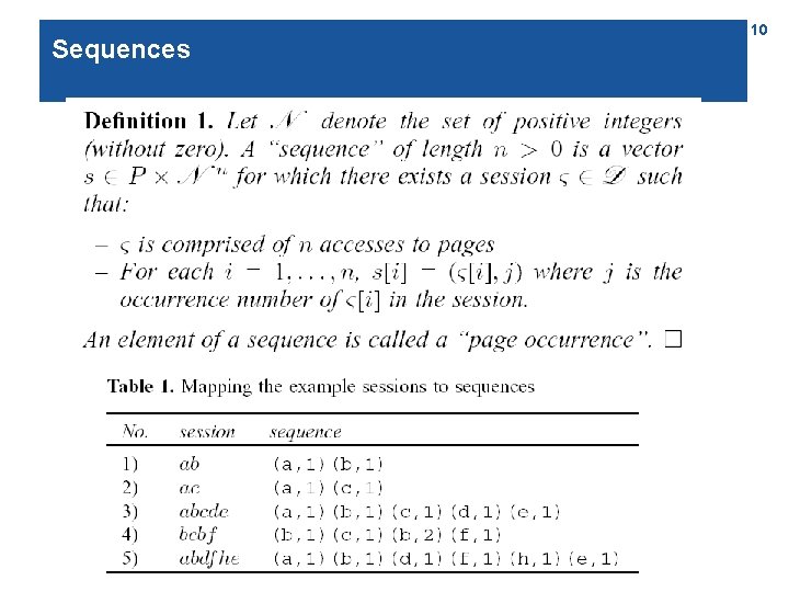 Sequences 10 