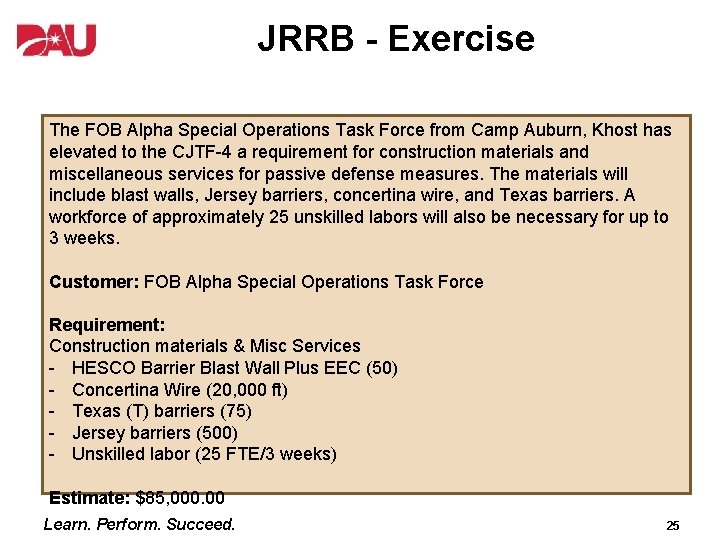 JRRB - Exercise The FOB Alpha Special Operations Task Force from Camp Auburn, Khost