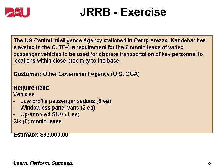 JRRB - Exercise The US Central Intelligence Agency stationed in Camp Arezzo, Kandahar has