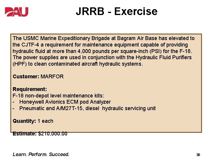 JRRB - Exercise The USMC Marine Expeditionary Brigade at Bagram Air Base has elevated