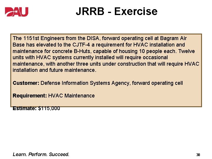 JRRB - Exercise The 1151 st Engineers from the DISA, forward operating cell at