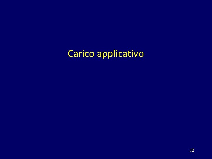 Carico applicativo 12 