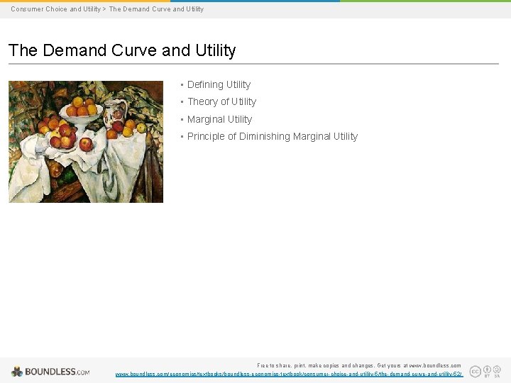 Consumer Choice and Utility > The Demand Curve and Utility • Defining Utility •