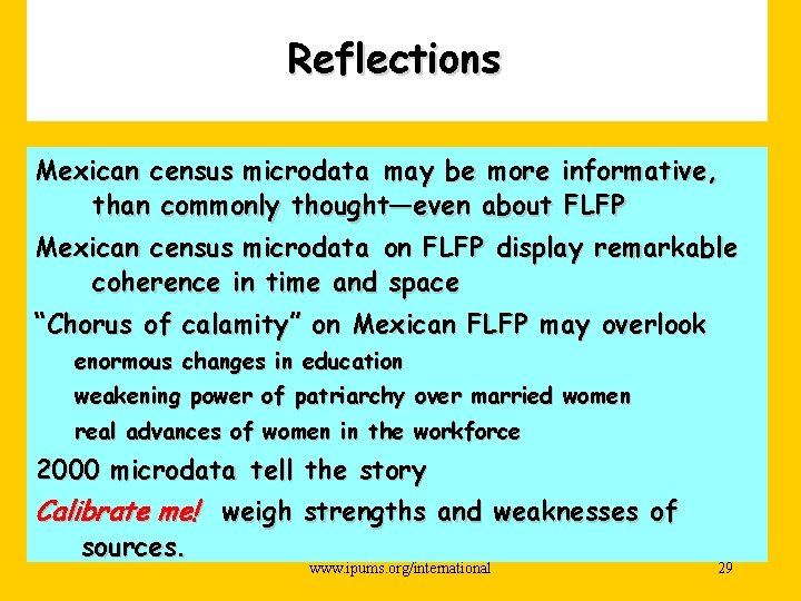 Reflections Mexican census microdata may be more informative, than commonly thought—even about FLFP Mexican