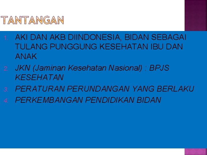 1. 2. 3. 4. AKI DAN AKB DIINDONESIA, BIDAN SEBAGAI TULANG PUNGGUNG KESEHATAN IBU