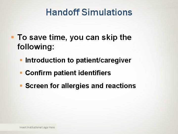 Handoff Simulations § To save time, you can skip the following: § Introduction to Handoff Simulations § To save time, you can skip the following: § Introduction to