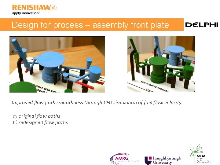 Design for process – assembly front plate Improved flow path smoothness through CFD simulation