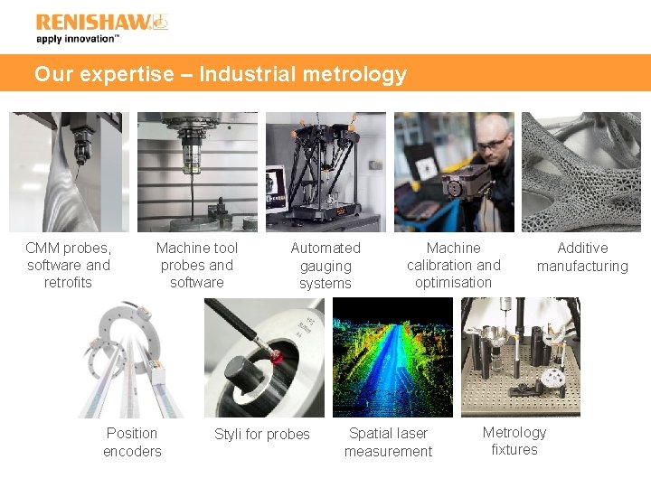 Our expertise – Industrial metrology CMM probes, software and retrofits Machine tool probes and