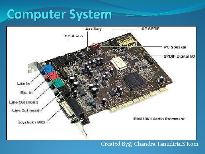 Computer System Created By@ Chandra Tanudirja, S. Kom 