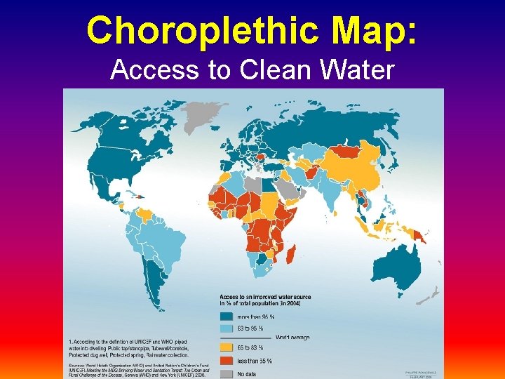 Choroplethic Map: Access to Clean Water 