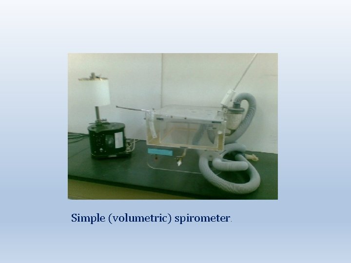 Simple (volumetric) spirometer. 