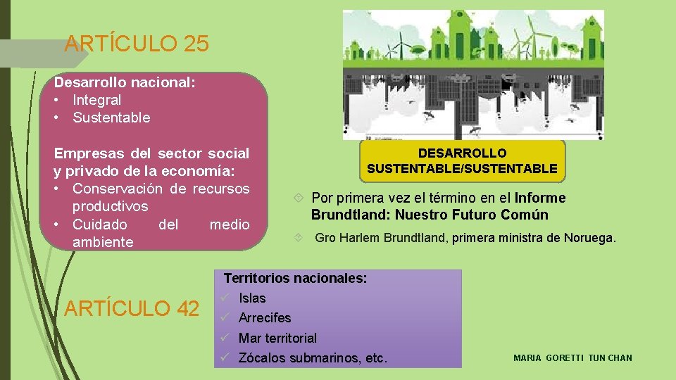 ARTÍCULO 25 Desarrollo nacional: • Integral • Sustentable Empresas del sector social y privado