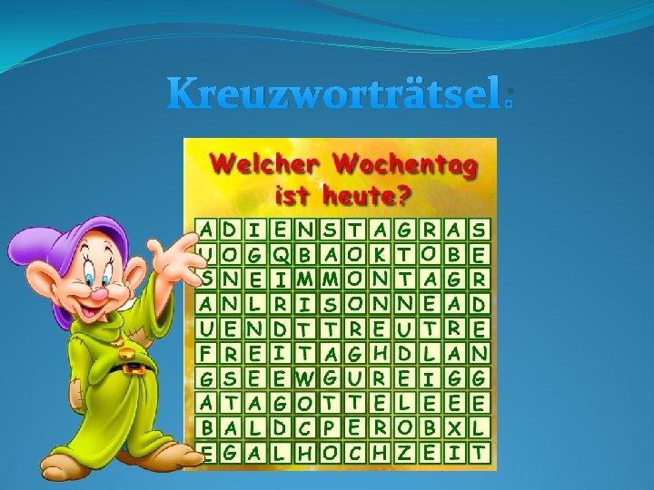 Kreuzworträtsel: 