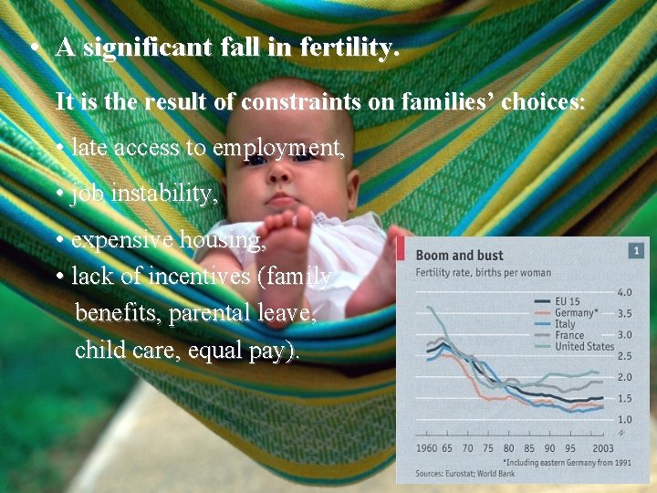  • A significant fall in fertility. It is the result of constraints on