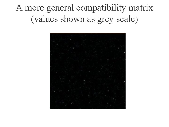 A more general compatibility matrix (values shown as grey scale) 