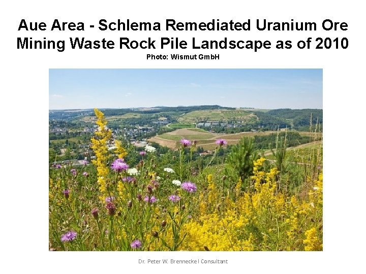 Aue Area - Schlema Remediated Uranium Ore Mining Waste Rock Pile Landscape as of