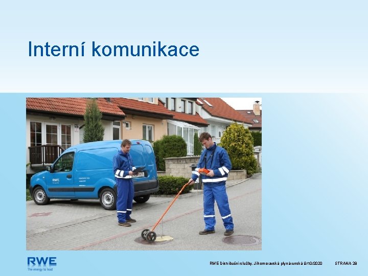 Interní komunikace RWE Distribuční služby, Jihomoravská plynárenská 9/10/2020 STRANA 28 