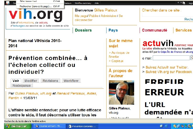 Qu’est ce que la prévention combinée ? 1 4 2 3 Coates et al.